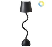 Beliani Wireless Led Table Lamp Vouga With Dimmer Metal Black