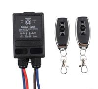 Wireless Light Switch 30A Heavy Duty Outdoor Remote Control Kit - IP65 Waterproof RF Relay Receiver for Water Pump Lights Fans - 50m Range No Wiring Needed