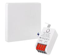 Wireless Light Switch, 86 Type No Wiring DIY Light Switch Kit with 16A Receiver, AC 90-250V Long Range Remote Control Light Switch for Home/Garage (Wireless switch set)