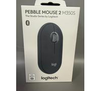 Wireless Logitech Pebble Mouse 2 M350S Black Bluetooth Quiet Clicking New Boxed