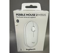 Wireless Logitech Pebble Mouse 2 M350S White Bluetooth Quiet Clicking New Boxed