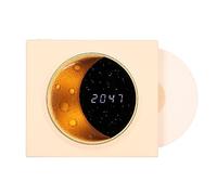 Wireless Loudspeaker Decor, 3 Connecting Modes of 12 Hours of Play Time Deep Bass Vintage -Luid Speaker Alarm Clock with Lunar Night Light for Office (Yellow)