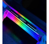 Wireless Magnetic Car Door Lights, Personalized Door Sills Led, Custom Logo or Text, 7 Colors/28 Change Modes, Cool Car Decoration Accessories, Wireless Pedal Light for most cars