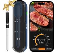 Wireless Meat Thermometer for Grilling and Smoking, CP10 New Gen 500FT Meat Probe Thermometers, Dual Sensor, Dual Alarm, Smart Food Thermometer Probe for BBQ, Oven, Grill, Smoker, Sous Vide - Blue