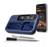 Wireless Meat Thermometer for Smoker, Fitflavor WiFi Meat Thermometer Bluetooth for Grill BBQ, Smart Digital Meat Probe for Food Cook Oven Grilling - Dual Probes, Rechargeable (FNT12-4)