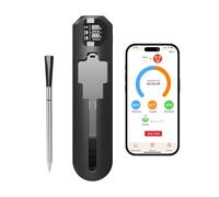 Wireless Meat Thermometer with WiFi/Bluetooth, 250m Remote Range Smart Probe, Dual Sensors food thermometer with Temperature Alarm, IP67 Digital Cooking Thermometer for Oven, Grill, BBQ, Air Fryer