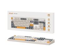 Wireless Mechanical Keyboard,104 Keys 100% Full Size with Number Pad,Gasket Mounted Creamy Sound,Hot Swappable,Knob& Media Keys,Bluetooth/2.4GHz/USB-C for Gaming/Typing/Win/Mac/PC (Retro Beige)