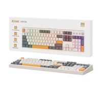 Wireless Mechanical Keyboard,104 Keys 100% Full Size with Number Pad,Gasket Mounted Creamy Sound,Hot Swappable,Knob& Media Keys,Bluetooth/2.4GHz/USB-C for Gaming/Typing/Win/Mac/PC (Retro Beige)