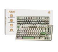 Wireless Mechanical Keyboard,Gasket Mounted with Creamy Sound,Bluetooth/2.4GHz/USB-C,Custom Hot Swappable,RGB Backlit,75% Compact Layout for Gaming/Typing/Win/Mac/PC (Industrial Gray,Linear Switch)