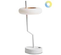 Wireless Metal Table Lamp White ALVIELA