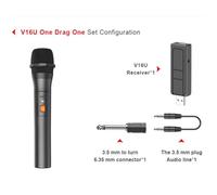 Wireless Microphone 2 Channels VHF Professional Handheld 50 pack 2 pcs Wireless Microphone VHF in hand wider frequency range Adopts strict control of electronic circuit (1 PC Mic)