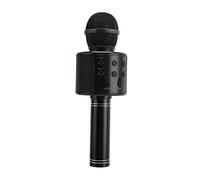 Wireless Microphone, 4-in-1 Bi-directional Connection Karaoke Microphone, with 3.5 mm AUX Memory Card, USB Interface, Sound Effect Reverb for Home KTV Party (Black)