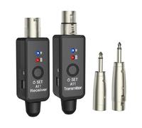 Wireless Microphone Adapter System, 2.4Ghz Plug-On Transmitter & Receiver, Compatible with XLR & 6.35 Mm Mics and Instruments, 98 Ft Range