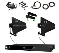 Wireless Microphone Amplifier, with 2 Antenna Paddles, Frequency Range 450-950 MHz, 8 Inputs/Outputs, for Stage Performances, Weddings