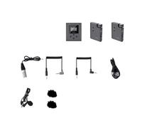 Wireless Microphone Broadcasting Level Mic Mini UHF Transmitters Receiver Kit For Camera DSLR Phone(2TX 1RX)