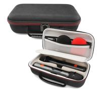 Wireless Microphone Carrying Case for JBL PartyBox Wireless Mic, fits 2X Digital Wireless Microphones, Portable Mic Travel Bag Storage Box for Receivers, Adapters, Charger