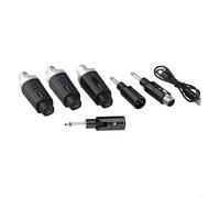 Wireless Microphone Converter 2.4G XLR Transmitter Receiver System for Dynamic Mic | 50m Range | USB Rechargeable | 48V Support | Metal Interface | Stage Performance(1 in 2)