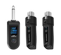 Wireless Microphone Converter Rechargeable XLR Transmitter and Receiver Microphones Wired to Wireless System for Audio Mixer Dynamic Mic Electric Guitar Bass