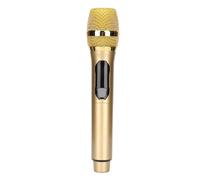 Wireless Microphone, Dynamic Microphone Head, LED Screen, 30Hz-20KHz, Plug and Play, 6.35mm and 3.5mm Interface, for Home Outdoor Conference (Round)