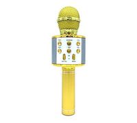 Wireless Microphone for Singing Recording with LED Lights Handheld BT Microphones Karaoke Home KTV Player Party 5 Variable Sounds Noise Reduction Easy to Use Rechargeable Battery