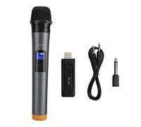 Wireless Microphone,Handheld Cordless Karaoke Microphone Mic Speaker Machine Home Party Birthday with Receiver for Karaoke Speech Loudspeaker