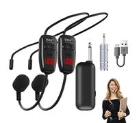 Wireless Microphone Headset - Handheld And Head-Wearing UHF Wireless Mic | Rechargeable Mic For Fitness, Tutoring, Conference Presentations, Teacher Audio, And Outdoor Performance With Pull Rod Audio