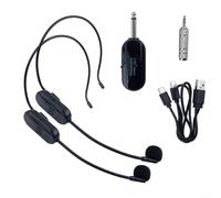 Wireless Microphone Headset, Headworn Microphone Headphones With Battery Charging For Conference,Speech, Web Podcast, Outdoor Live