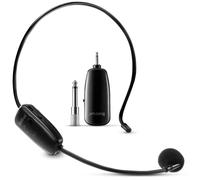 Wireless Microphone Headset, UHF Wireless Headset Mic System, 160ft Range,1/8'' and 1/4'' Plug, for Speakers, Voice Amplifier, PA System(Not Supported AUX/iOS)