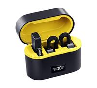 Wireless Microphone, Lapel Microphone Wireless with Charging Case, Plug-Play Electronics Audio Accessories for Vlog Streaming Interviews Street Reporting Video Recording