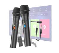Wireless Microphone, Metal Dynamic System, Rechargeable Receiver Unit, Clear Audio Output, Long Range Signal, Sturdy Build Quality, Plug and Play Setup, Perfect for Karaoke, Mixer, Machine