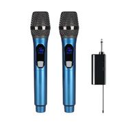 Wireless Microphone - Mic Handheld System | Cordless Handheld Microphone, Metal Duual Channel Microphone With Excellent Sound Quality, Handheld Mic For Karaoke Singing, Party, Amplifier Speaker