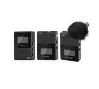 Wireless Microphone Professional Mic Transmitters Receiver Kit For DSLR Camera Smartphone(D2 KIT(Black))