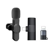 Wireless Microphone,Professional Wireless Lavalier Lapel Microphone for Android/iPhone/iPad Computer,Cordless Omnidirectional Recording Mic for Interview Video Podcast Vlog YouTube