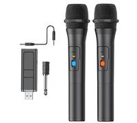 Wireless Microphone - Rechargeable Receiver Wireless Handheld Metal Microphone,Handheld Microphone for Party, Karaoke, Singing, Wedding Tumotsit