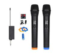 Wireless Microphone Set, Cordless Microphone for Karaoke, Voice Amplifier, Portable Wireless Dynamic Microphones, Rechargeable Voice Amplifier with Built-in Sound Card for Singing,