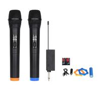Wireless Microphone Set, Wireless Karaoke Microphone - Dual Channel Microphone, Rechargeable Speech Amplifier, Yares Portable Microphone with Built-in Preze Sound Card for Singing,