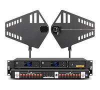 Wireless Microphone Signal Amplifier, Active Directional Antenna Paddle, 8/16 Outputs + 2 Cascade Ports, 400-950MHz Frequency Range