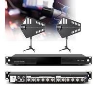 Wireless Microphone Signal Amplifier, Active Directional Antenna Paddle with 8 Outputs + 2 Cascade Ports, 400-950MHz Frequency Range