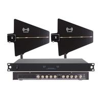 Wireless Microphone Signal Amplifier, Professional Signal Amplifier with Dual Antenna Paddles, 450-950MHz Frequency Range, 360° Reception for Stage Performance