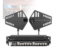 Wireless Microphone Signal Amplifier, UHF Antenna Distribution, 16 Input/Output Ports, 400-950MHz Frequency Range, Includes 2 Active Directional Antenna Paddles