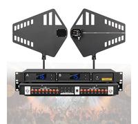 Wireless Microphone Signal Amplifier UHF Antenna Distribution System 8/16 Channels for Large Directional Performances with Host and Screen