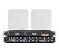 Wireless Microphone Signal Amplifier with 16 UHF Channels, Antenna Distribution System, 16 Output Ports, Wall-Mounted, Covers 450-950MHz Frequency Range