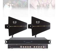 Wireless Microphone Signal Amplifier with UHF Antenna Distribution, Multiple Inputs, Antenna Paddles, 450-950MHz Frequency Range