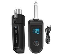 Wireless Microphone System - Audio Speaker Converter - Dynamic Guitar Adapter - For Karaoke, Lyric, Fitness, Vlogging, Guitar, Party, Stage Performance