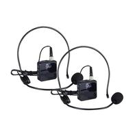 Wireless Microphone System Headset Mic Lapel Mic UHF With Rechargeable Bodypack Transmitter Receiver For PA Speaker Recording(BG-162U)