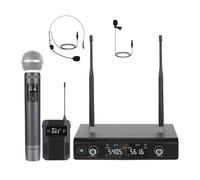 Wireless Microphone System Metal Wireless Mic Set Frequencies, Cordless Mic For Singing, Karaoke,Church