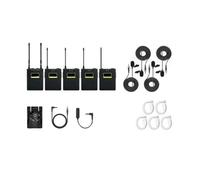 Wireless Microphone System UHF 50m Transmission Lavalier Lapel Mic For SLR Cameras Phone(12Q)
