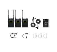 Wireless Microphone System UHF 50m Transmission Lavalier Lapel Mic For SLR Cameras Phone(12S)