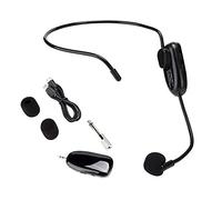Wireless Microphone System, UHF Professional Head-Wear Mic for Voice Amplifier Computer, Long Transmission Distance, for Teaching, Guides, Presentations, Conferences