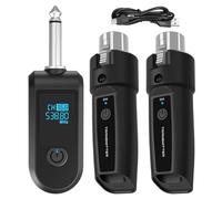 Wireless Microphone System, Wireless Receiver for Microphone and Speaker - Bass Booster - for Karaoke Blogging Fitness Party Guitar Speech and Show